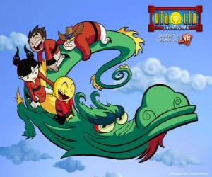 Dojo Kanojo Cho, the dragon of the Xiaolin warriors can change its shape puzzle