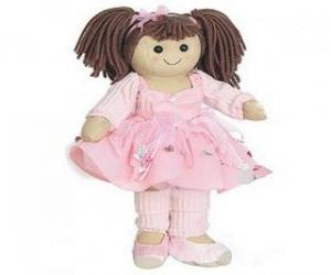 Doll with dress and bow in the hair puzzle