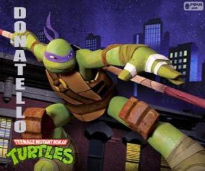 Donatello, the weapon of this ninja turtle is the japanese long staff Bo puzzle