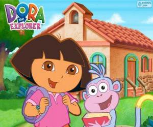 Dora and Boots go to school puzzle