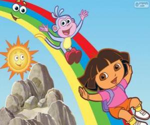 Dora, Boots and the rainbow puzzle