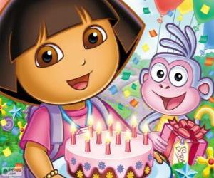 Dora the explorer celebrates her anniversary puzzle