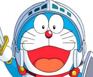 Doraemon in one of his adventures puzzle