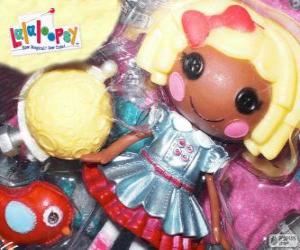 Dot Starlight from Lalaloopsy with her pet, a bird puzzle