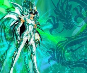 Dragon Shiryu, one of the five heroes of Saint Seiya. The Bronze Knight of the Dragon constellation puzzle