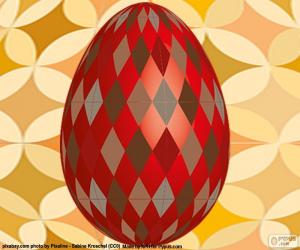 Easter egg with rhombus puzzle