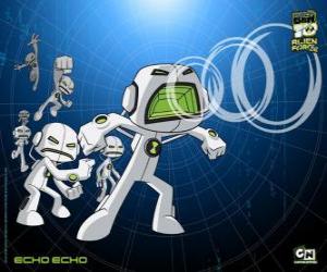 Echo Echo is a small alien whose body is a living amplifier, also has the ability to duplicate himself puzzle