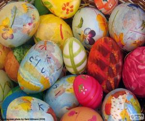 Eggs decorated puzzle