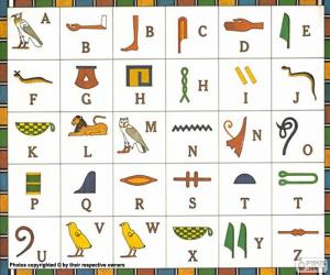 Egyptian alphabet puzzle