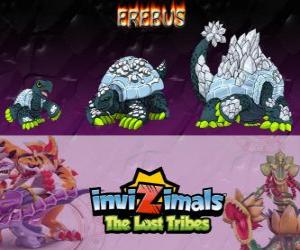 Erebus, latest evolution. Invizimals The Lost Tribes. Mythical creature of the Antarctic which seems a mountain of ice puzzle