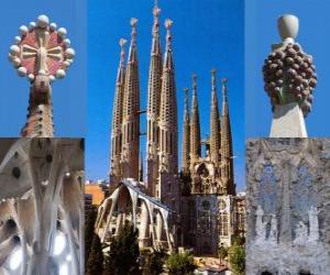 Expiatory Church of the Holy Family - Sagrada Família - Barcelona, Spain. puzzle