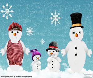 Family of snowmen puzzle