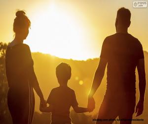 Family sunset puzzle