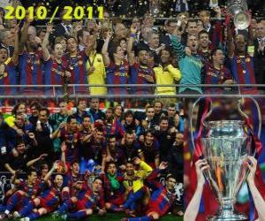 FC Barcelona, &#8203;&#8203;champion of the UEFA Champions League 2010-2011 puzzle