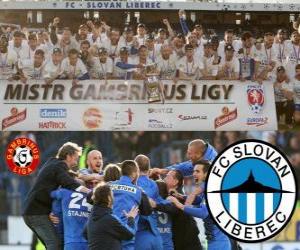 FC Slovan Liberec, champion Gambrinus Liga 2011-2012, Czech Republic Football League puzzle