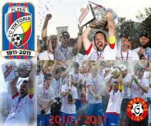 FC Viktoria Plzen, champion of the Czech league soccer, Gambrinus Liga 2010-2011 puzzle