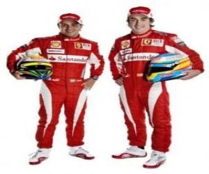 Felipe Massa and Fernando Alonso Ferrari drivers puzzle