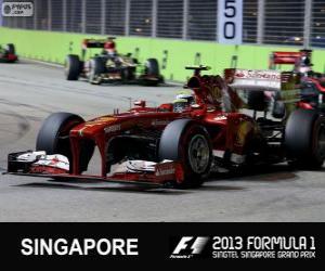 Felipe Massa - Ferrari - Singapore, 2013 puzzle