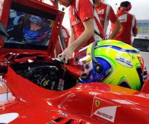 Felipe Massa, in the development of his Ferrari puzzle