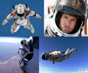 Felix Baumgartner jumping stratosphere puzzle