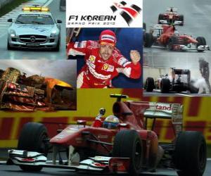 Fernando Alonso celebrates his victory in the Korean Grand Prix (2010) puzzle