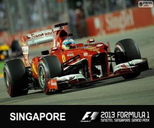 Fernando Alonso - Ferrari - 2013 Singapore Grand Prix, 2º classified puzzle
