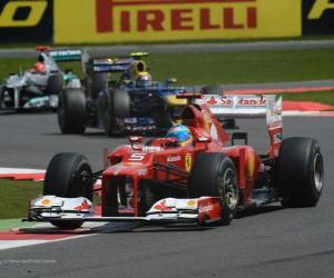 Fernando Alonso - Ferrari - Grand Prixe England 2012, 2nd position puzzle