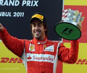 Fernando Alonso - Ferrari - Istanbul, Turkey Grand Prix (2011) (3rd place) puzzle