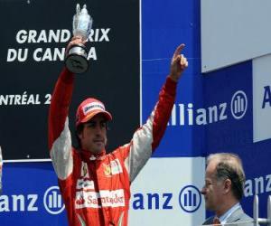 Fernando Alonso - Ferrari - Montreal, 2010 (Ranked 3rd) puzzle