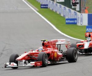 Fernando Alonso - Ferrari - Spa-Francorchamps 2010 puzzle