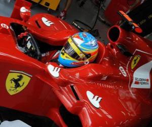 Fernando Alonso, preparing for the race to Ferrari puzzle