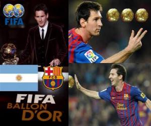 FIFA Ballon d'Or 2011 winner Lionel Messi puzzle