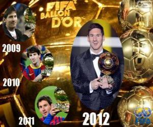 FIFA Ballon d'Or 2012 winner Lionel Messi puzzle