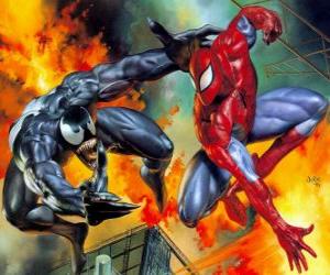 Fighting Spiderman or Venom puzzle
