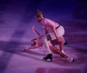 Figure skaters in a skating rink puzzle