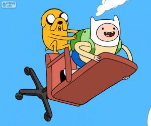 Finn and Jake flying puzzle