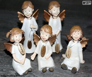 Five Christmas Angels puzzle