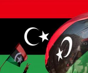 Flag of Libya. With the triumph of the rebellion of 2011 has been recovered the flag of 1951 puzzle
