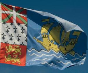 Flag of Saint Pierre and Miquelon puzzle