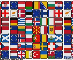 Flags of Europe puzzle
