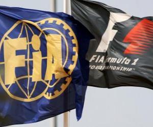 Flags of the International Automobile Federation puzzle