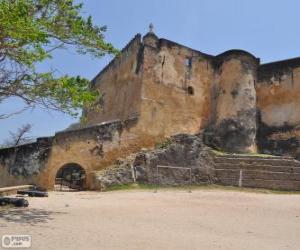 Fort Jesus, Portuguese fort located in Mombasa (Kenya) puzzle