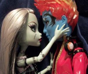 Frankie Stein and Hold Hyde, couple from Monster High puzzle
