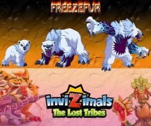 Freezefur, latest evolution. Invizimals The Lost Tribes. A huge beast, violent and fierce puzzle