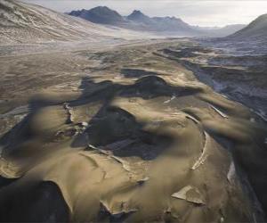 Frozen sand dunes in Victoria Valley puzzle