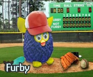 Furby plays baseball puzzle