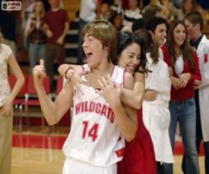 Gabriella Montez embraces Troy Bolton puzzle