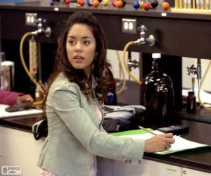 Gabriella Montez in the laboratory puzzle