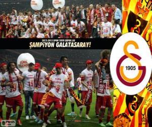 Galatasaray, champion Super Lig 2012-2013, Turkey Football League puzzle
