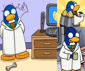 Gary the local inventor of Club Penguin puzzle